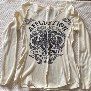 Affliction Long Sleeve Thermal Shirt